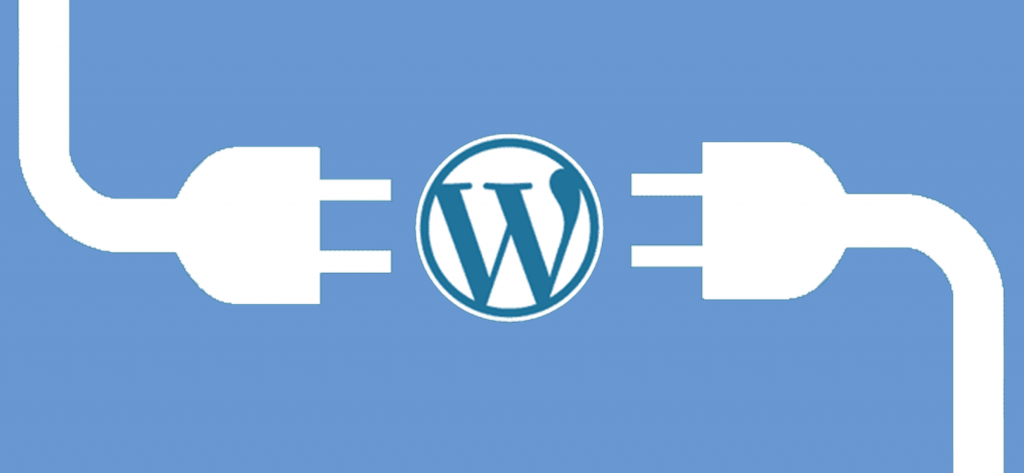 2 power cords about to link in the middle of wordpress logo